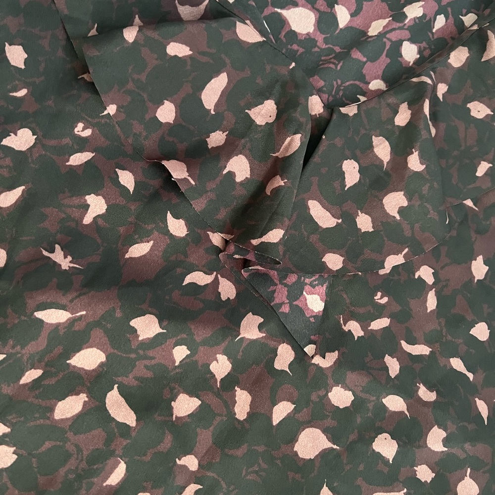 Loft Patterned Ruffle Blouse - Picture 2 of 7